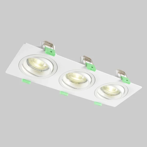 Светильник точечный CLT 002C3 WH V2 Crystal Lux белый на 3 лампы, основание белое в стиле современный прямоугольный фото 4