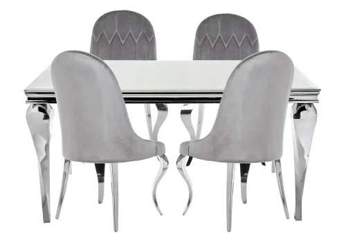 Обеденная группа Арлетта white / gray 599472 Woodville на 1 , основание в стиле современный скандинавский 