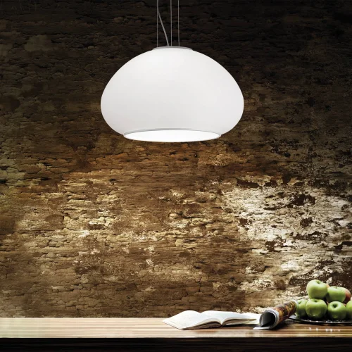 Светильник подвесной MAMA SP3 Ideal Lux прозрачный 1 лампа, основание белое в стиле современный  фото 2
