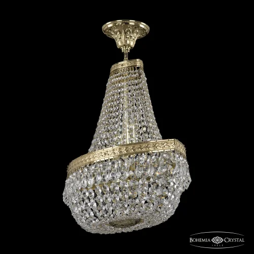 Люстра потолочная хрустальная 19013/H1/55IV G Bohemia Ivele Crystal прозрачная на 6 ламп, основание золотое в стиле классический sp фото 2