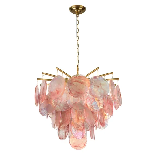 Люстра подвесная Лолли / Lolly 10492/600 Pink LOFT IT розовая на 6 ламп, основание бронзовое в стиле современный Люстра подвесная Лолли / Lolly 10492/600 Pink LOFT IT розовая на 6 ламп, основание бронзовое в стиле современный
