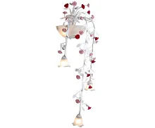 Бра Fiori di rose 113.3.2 Lucia Tucci белый на 5 ламп, основание белое в стиле прованс флористика Бра Fiori di rose 113.3.2 Lucia Tucci белый на 5 ламп, основание белое в стиле прованс флористика