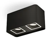 Светильник накладной Techno Spot XS XS7851020 Ambrella light чёрный 2 лампы, основание чёрное в стиле хай-тек современный прямоугольный