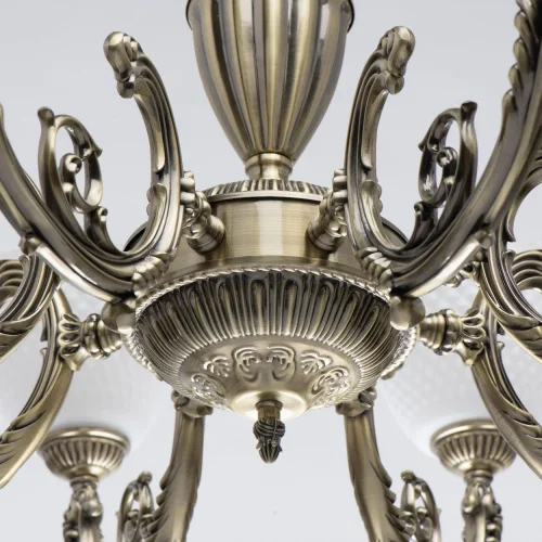 Люстра подвесная Фелиция 114010308 MW-Light белая на 8 ламп, основание античное бронза в стиле классический  фото 10