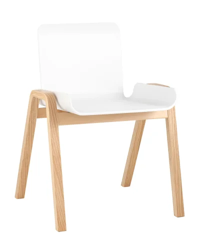 Стул Harbour, белый УТ000036001 Stool Group, белый/пластик, ножки/дерево/бежевый, размеры - ****557*558