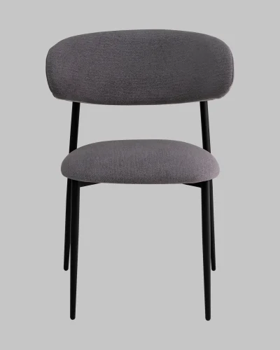 Стул Килиан велюр серый УТ000040829 Stool Group, серый/велюр, ножки/металл/чёрный, размеры - *790**** фото 2