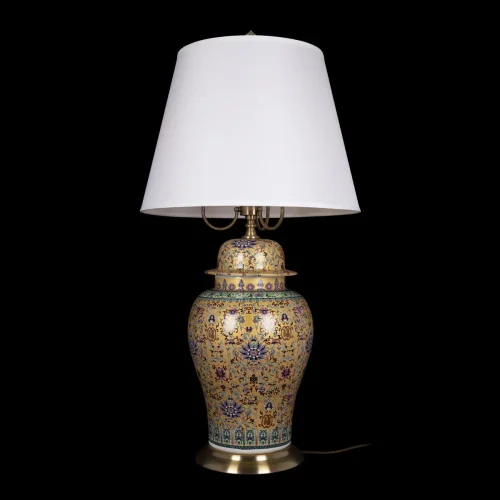 Настольная лампа Sense 10268T LOFT IT белая 3 лампы, основание жёлтое керамика в стиле классический современный  фото 2
