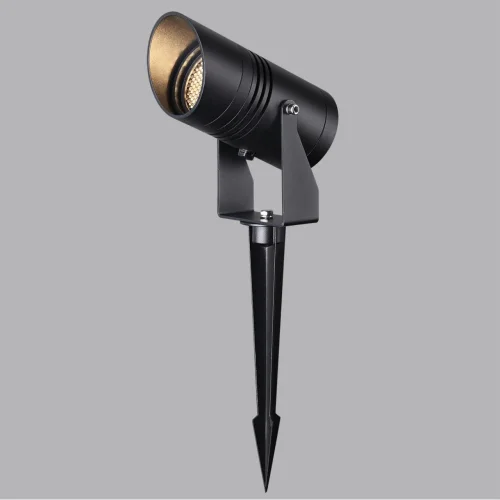 Ландшафтный светильник LED Stima 6647/15GL3 Odeon Light уличный IP65 чёрный на 1 лампу, плафон чёрный в стиле хай-тек LED фото 2