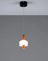 Светильник подвесной LED Sylv V10878-PL Moderli белый красный 1 лампа, основание чёрное в стиле современный 