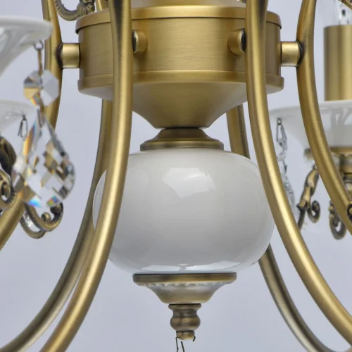 Люстра подвесная Свеча 683012406 MW-Light без плафона на 6 ламп, основание золотое в стиле классический  фото 10