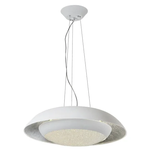 Люстра подвесная LED Spiegel 2115-2P Favourite серебряная белая на 1 лампа, основание белое в стиле современный 