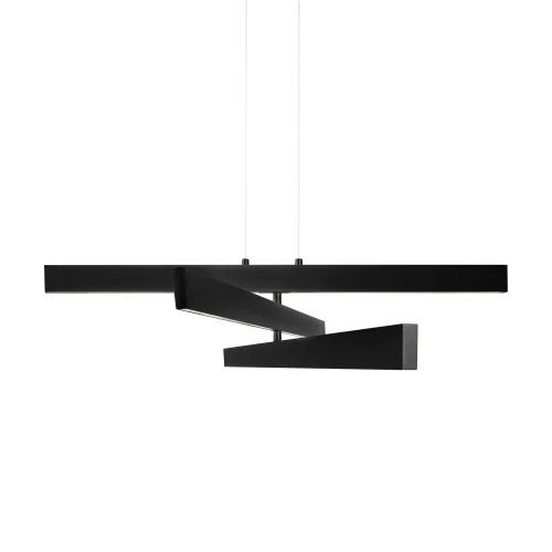 Светильник подвесной LED Origami MOD163PL-L38B4K Maytoni чёрный 1 лампа, основание чёрное в стиле хай-тек современный линейный фото 6