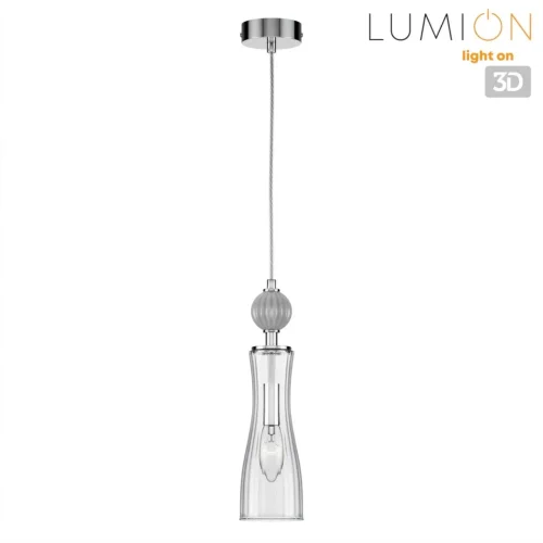 Светильник подвесной Emily 8269/1A Lumion прозрачный на 1 лампу, основание хром в стиле классический фото 3