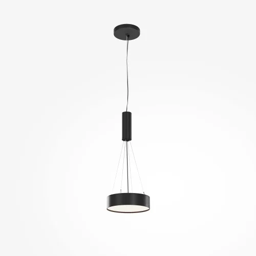 Светильник потолочный LED Zon C032CL-24W4K-RD-B Maytoni белый на 1 лампу, основание чёрное в стиле современный круглый тарелка фото 14