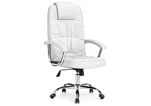 Компьютерное кресло Rik white 15548 Woodville, белый/искусственная кожа, ножки/металл/хром, размеры - ****640*660