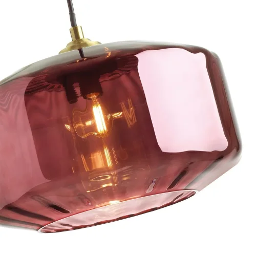 Светильник подвесной Binga 4782/1 Odeon Light бордовый 1 лампа, основание бронзовое в стиле современный выдувное фото 3