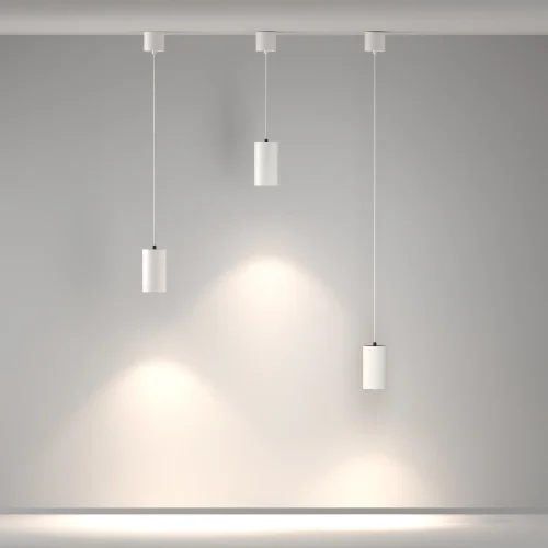 Светильник подвесной LED Vol P100PL-20W4K-W Maytoni белый на 1 лампу, основание белое в стиле современный хай-тек трубочки фото 5