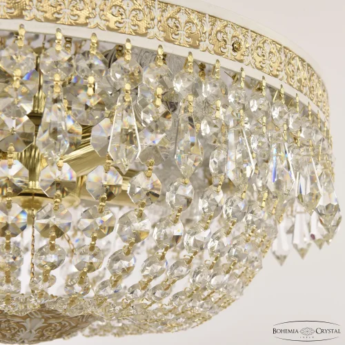 Люстра потолочная AL19011/35FL WMG Bohemia Ivele Crystal без плафона на 4 лампы, основание патина белое золотое в стиле классический r фото 2
