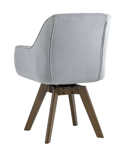 Стул обеденный вращающийся MANS, серый (набор 2 шт) УТ000035027 Stool Group, серый/ткань, ножки/дерево/коричневый, размеры - ****610*620 фото 5