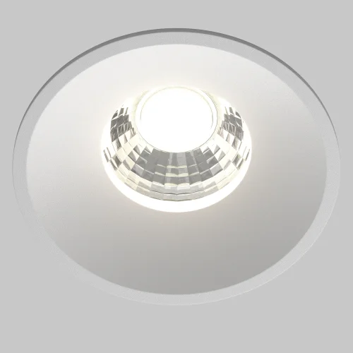 Светильник точечный LED Round DL058-12W-DTW-W Maytoni белый 1 лампа, основание белое в стиле современный хай-тек круглый фото 2
