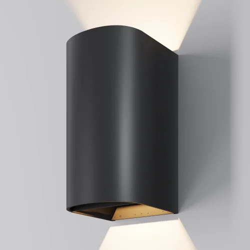 Настенный светильник ЛЕД уличный Драп / Drape O526WL-L20B3K Maytoni уличный IP65 чёрный на 1 лампу, плафон чёрный в стиле современный ЛЕД фото 3 Настенный светильник ЛЕД уличный Драп / Drape O526WL-L20B3K Maytoni уличный IP65 чёрный на 1 лампу, плафон чёрный в стиле современный ЛЕД фото 3