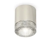 Светильник накладной Techno spot XS7405004 Ambrella light серебряный 1 лампа, основание серебряное в стиле хай-тек современный круглый