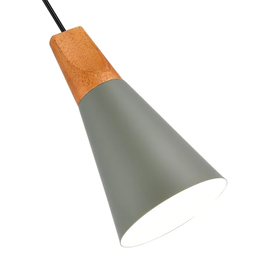 Светильник подвесной Modica SLE125173-01 Evoluce серый 1 лампа, основание серое в стиле скандинавский  фото 3