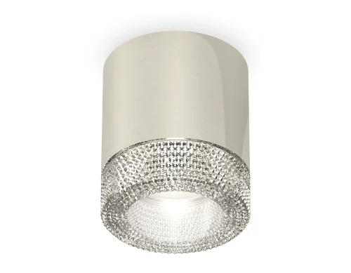 Светильник накладной Techno spot XS7405004 Ambrella light серебряный 1 лампа, основание серебряное в стиле хай-тек модерн круглый