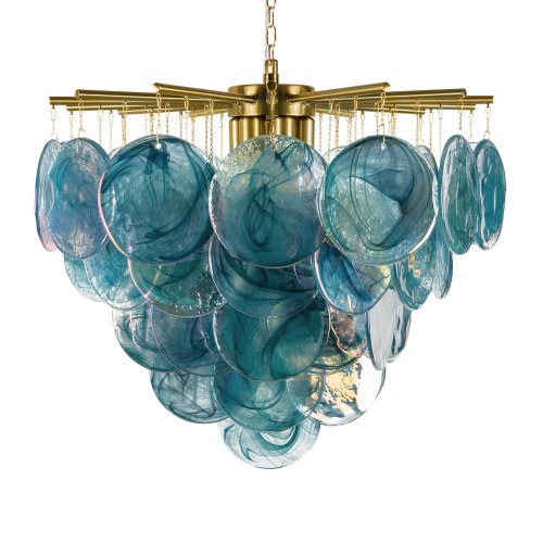 Люстра подвесная Лолли / Lolly 10492/600 Blue LOFT IT синяя на 6 ламп, основание бронзовое в стиле современный фото 4