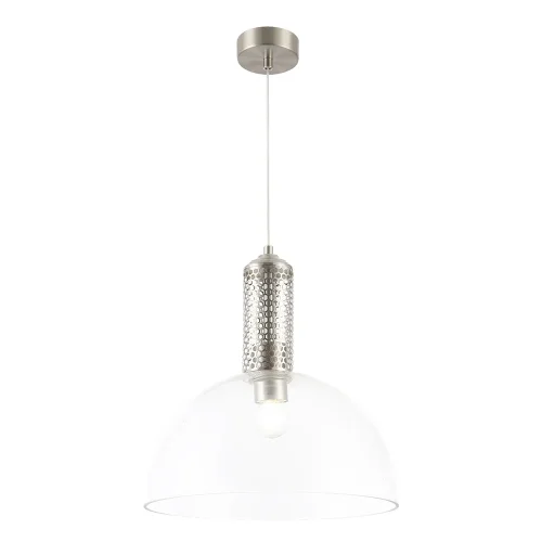 Светильник подвесной ANGELINA SP1 NICKEL Crystal Lux прозрачный на 1 лампу, основание никель в стиле лофт фото 2