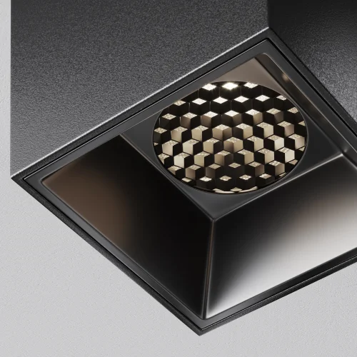 Светильник накладной Alfa LED C064CL-5W4K-SQ-B Maytoni чёрный на 1 лампу, основание чёрное в стиле современный хай-тек квадратный фото 3