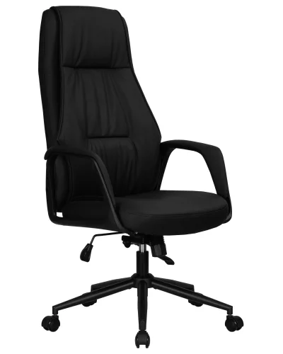 Офисное кресло для руководителей DOBRIN KEN (черный (RXT051-21)) цвет сиденья черный, цвет основания черный Dobrin, чёрный/экокожа, ножки/металл/, размеры - 1180*1265****