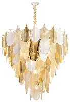 Люстра подвесная Arctioma WE126.51.303 Wertmark золотая белая на 51 лампа, основание золотое в стиле арт-деко 