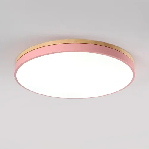 Светильник потолочный DISC D D50 Pink 193138-26 ImperiumLoft белый 1 лампа, основание розовое в стиле современный 