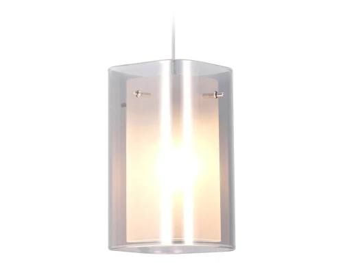 Светильник подвесной TR3682 Ambrella light белый на 1 лампу, основание хром в стиле классический современный 