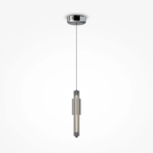 Светильник подвесной LED Verticale MOD308PL-L9CH3K Maytoni прозрачный на 1 лампу, основание хром в стиле современный фото 2