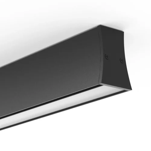 Светильник потолочный LED Hanok 7951 Mantra чёрный 1 лампа, основание чёрное в стиле современный хай-тек минимализм линейный фото 3