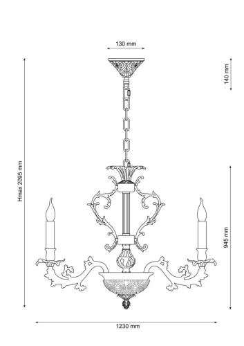 Люстра подвесная FIRENZE 1780.30.3 antique gold Lucia Tucci без плафона на 33 лампы, основание золотое в стиле классический фото 2