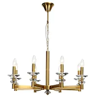 Люстра подвесная Albert 1048/03/08P Stilfort без плафона на 8 ламп, основание золотое в стиле классический 