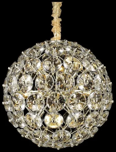 Люстра подвесная хрустальная Brillant WE110.13.303 Wertmark прозрачная на 13 ламп, основание золотое в стиле современный 