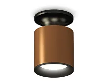 Светильник накладной Techno spot XS6304110 Ambrella light коричневый 1 лампа, основание чёрное в стиле современный круглый