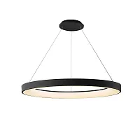 Светильник подвесной LED Niseko 7753 Mantra чёрный на 1 лампу, основание чёрное в стиле хай-тек современный кольца