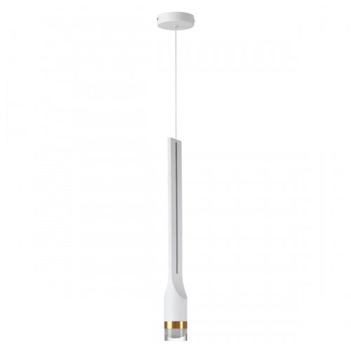 Светильник подвесной LED Nilo 4384/5L Odeon Light белый 1 лампа, основание белое в стиле хай-тек трубочки