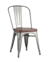Стул TOLIX SOFT серебристый УТ000001290 Stool Group, серебряный/экокожа, ножки/металл/серебристый, размеры - ****450*510