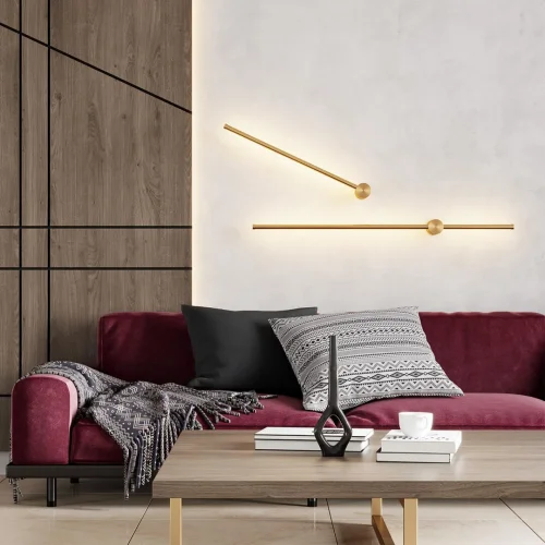 Бра LED Fillini 4335/12WGP Odeon Light золотой на 1 лампу, основание золотое в стиле современный хай-тек минимализм отражённый свет фото 3