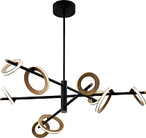 Люстра потолочная LED Jongleur 4322-9P Favourite золотая на 3 лампы, основание чёрное в стиле современный 