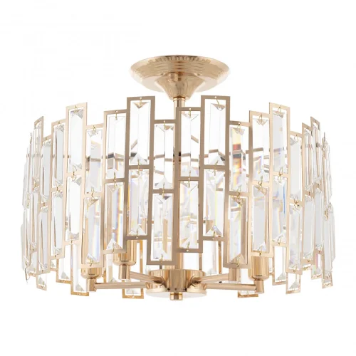 Люстра потолочная Sorrento-3209 373209/5/80/390 GD Arte Milano прозрачная на 5 ламп, основание золотое в стиле современный фото 3 Люстра потолочная Sorrento-3209 373209/5/80/390 GD Arte Milano прозрачная на 5 ламп, основание золотое в стиле современный фото 3