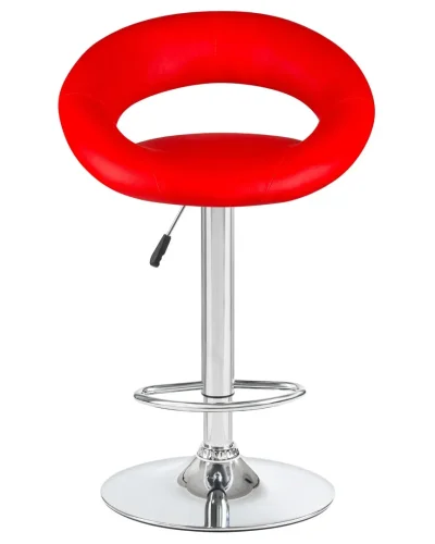 Стул барный 5001-LM MIRA,  цвет сиденья красный, цвет основания хром Dobrin, красный/экокожа, ножки/металл/хром, размеры - 790*1020***535*470 фото 6