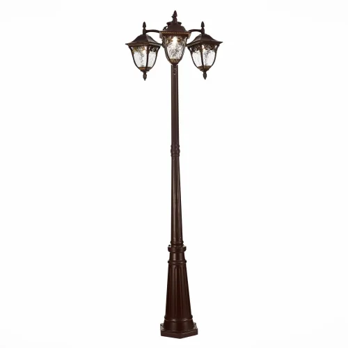 Парковый светильник Chiani SL083.705.03 ST-Luce уличный IP44 коричневый 3 лампы, плафон прозрачный в стиле современный E27 фото 3