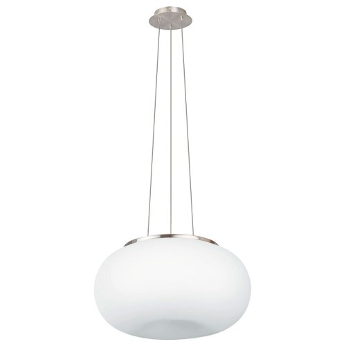 Светильник подвесной OPTICA 86815 Eglo белый 2 лампы, основание серое никель в стиле современный 
